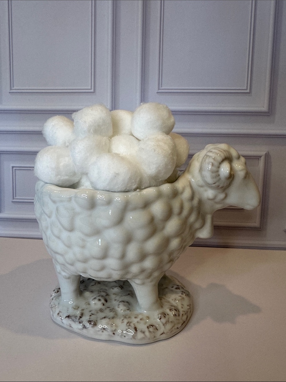 Juliska White Ceramic Ram Serving Bowl Renoir - Picture 3 of 7